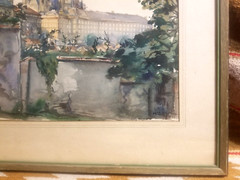 BEAUTIFUL 1937 WATERCOLOR PAINTING St VITUS CATHEDRAL CZECH REPUBLIC SIGNED KOCI