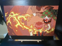 SB Signed Original OOAK Anime Character Painting, Medium, Unframed