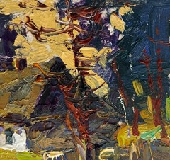 Oil Painting Houses Near The Forest O. Ivanyuk Unframed Original nAAA4509
