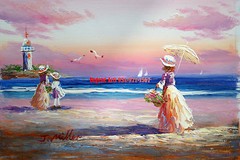 8×10″(20x26cm) 100% hand painted oil flat ,50% OFF, Ocean/Beach /OceanScape