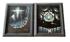 De Grootz Sci-Fi Futuristic Outer Space stars Paintings Mid Century Modern