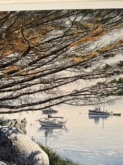 Monterey California Painting Coastal Landscape Merv Corning Listed Vintage