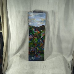 Original Acrylic Painting „Overlooking The River“ 8″ X 24″ By Timothy Designs