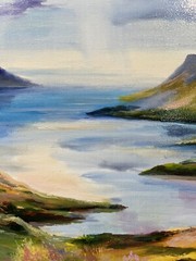 Mountain Original painting oil,18×24 in, Birthday Gift, Handmade Decor,Home Gift