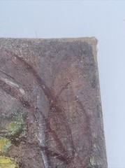 Antique Painting Burliuk Or Chagall Style Era Unsigned Surreal Nude Floral Large