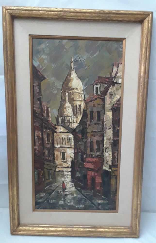 Original Oil by Maurice Ronceray Framed Montana Rue Chevalier de la Barre Paris