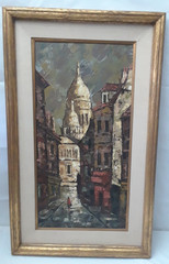 Original Oil by Maurice Ronceray Framed Montana Rue Chevalier de la Barre Paris