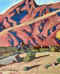 Original Painting Western Landscape Cowboy 18×24 Dixon Style Signed
