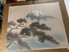 Fabulous Mt Fuji Watercolor On Silk (288)