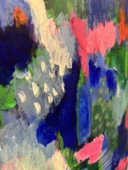 Original Abstract Expressionism 11×14 Bright Signed Unique Fine Art Monet Ins