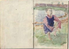 notebook with 18 watercolor drawings 14.5 x 20.5 cm