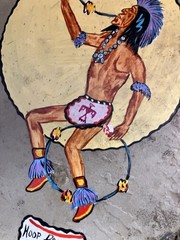 Hoop Dance Vtg Native American Painting Slate Lone Bull Stanley Harrison 1975
