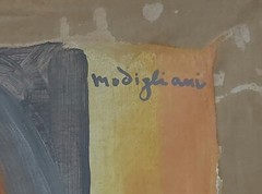 Amedeo Modigliani Signed Italian Modernist Oil Painting on Canvas-Figurative Art