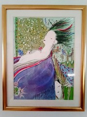 Yoshitaka Amano „Hydrangea“ Lithograph Limited to 100 copies collection e197