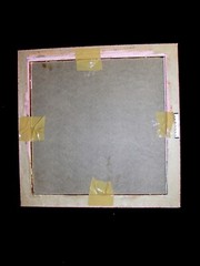 ORIGINAL Royal Pink Yellow Bluebonnet Floral Bouquet Basket Bicycle Oil Board Vt