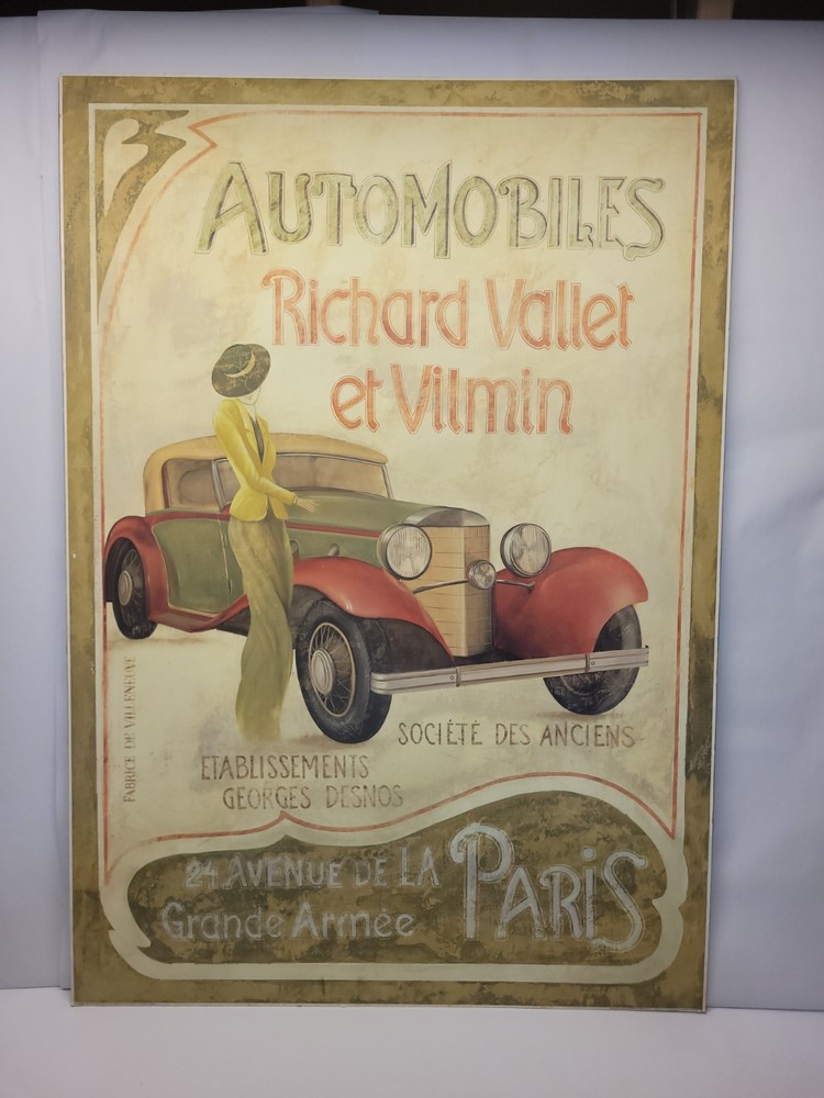24 Avenue De La Grande Armee Paris Automobile Richard Vallet Et Vilmin 39×27 1/4