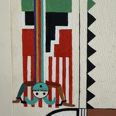Original Hopi Katsina Painting Signed Robert S Albert ’82 Framed Native Art IAIA