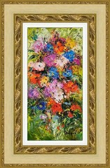 Duaiv „Fleurs De Champs“ Oil Painting On Canvas W/ Park West COA