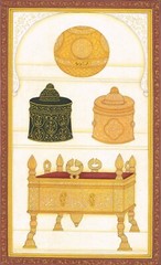 Indian Miniature Painting Of Mughal Precious Objects On Paper 8×11.5 Inches