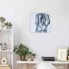 Woman in Charcoal by Sarah Wahl 1-Piece Unframed Canvas Drawing Print Abstract P