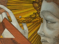 Wolfgang Hutter (1928-2014) Woman with Telescope 1987.