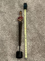 Vintage Pier 1 Tall Skinny Sculpture Statue Brown Lady Modern African American