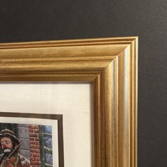 Emmett Kelly Christmas Carol Lithograph Signed Print Leighton Jones Framed Clown