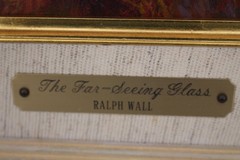 Vintage 1984 Ralph Wall Far-Seeing Glass Native American Western Painting Framed