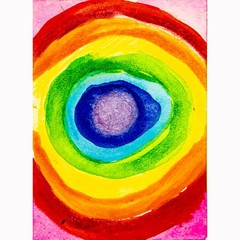 Original painting ACEO miniature OOAK modern art unique circle LGBTQ No. 894