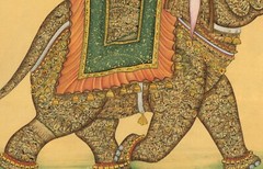 Mughal Miniature Painting Of Elephant Handmade Vintage Hunting Art On Elephant
