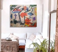Style of William de Kooning￼,painting, 72” X 60” Acrylic, Abstract, Art, Giant