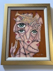 Ricardo Maya Original Painting Authentic Cuban Modernist Nicaragua Abstract 16″