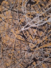Original Abstract Action Painting jackson pollock style signed art decor paint