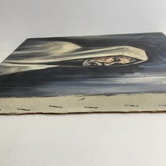 Original Vintage Oil Painting on Canvas Robed Man Signed