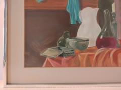 Vintage Still Life Artwork Signed And Dated By The Artist Nicely Framed.RARE!