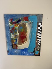 Abstract Original Painting on Canvas/panel, Signed, Unframed Single piece 20by24