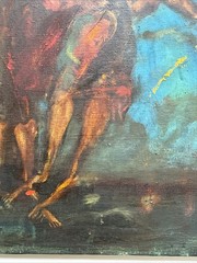 Russian Surrealist Painting Large Expressionism Listed Andrei Medvedev Modernist