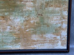 LARGE E JONES SIGNED OIL PAINTING IMPRESSIONIST CITISCAPE ARCHTECTURE w/ FIGURES