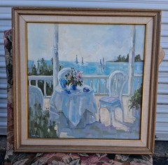 Oil Painting On Canvas 22″ X. 22″ Framed