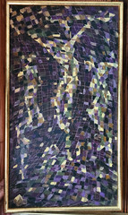 Abstract Impressionist PAINTING, Canvas, Crucifix, Christ, Golgotha, C Duke,23″t