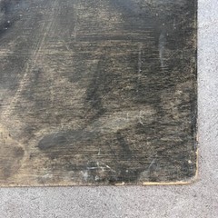 1985 Large Painting Portrait Pencil Graphite Fiberboard Drawing Marked