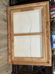 Original Textured Oil Painting Framed Wallace American Art Show 1985 Winter Snow