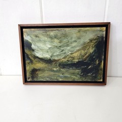 Two Expressionist Landscape Paintings by Clarke – 1966 – Oil on Board