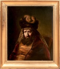 Large 17th Century Portrait Of Persian Court Official Haman REMBRANDT VAN RIJN