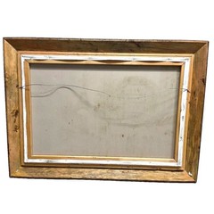 P. Hunter Painting Paris Eiffel Tower Oil on Canvas Large Frame 36in x 24 in
