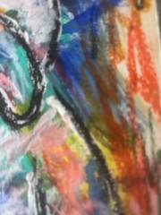 Radiant Pup – Original Signed Mixed Media Pitbull Abstract Expressionism 9×12