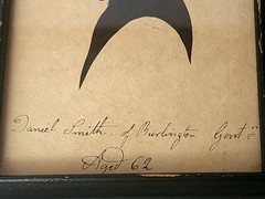 c.1820-1840 American Hollow Cut Silhouette Folk Art Miniature Portrait of Man