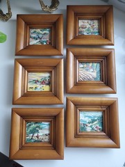 Margo Alexander Framed Paintings , Set Of 6