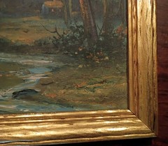 Vintage 1936 Original Oil Painting PA Artist Victor Schearer Landscape Framed