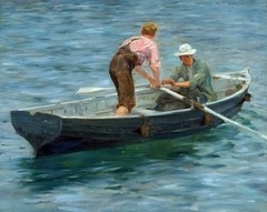 Henry Scott Tuke Going Ashore Reproduction – Giclee Canvas/Paper/Stretched